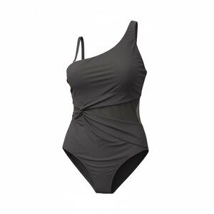 Michael Kors One Shoulder Mesh Swimsuit, Size 10